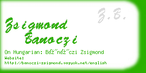 zsigmond banoczi business card